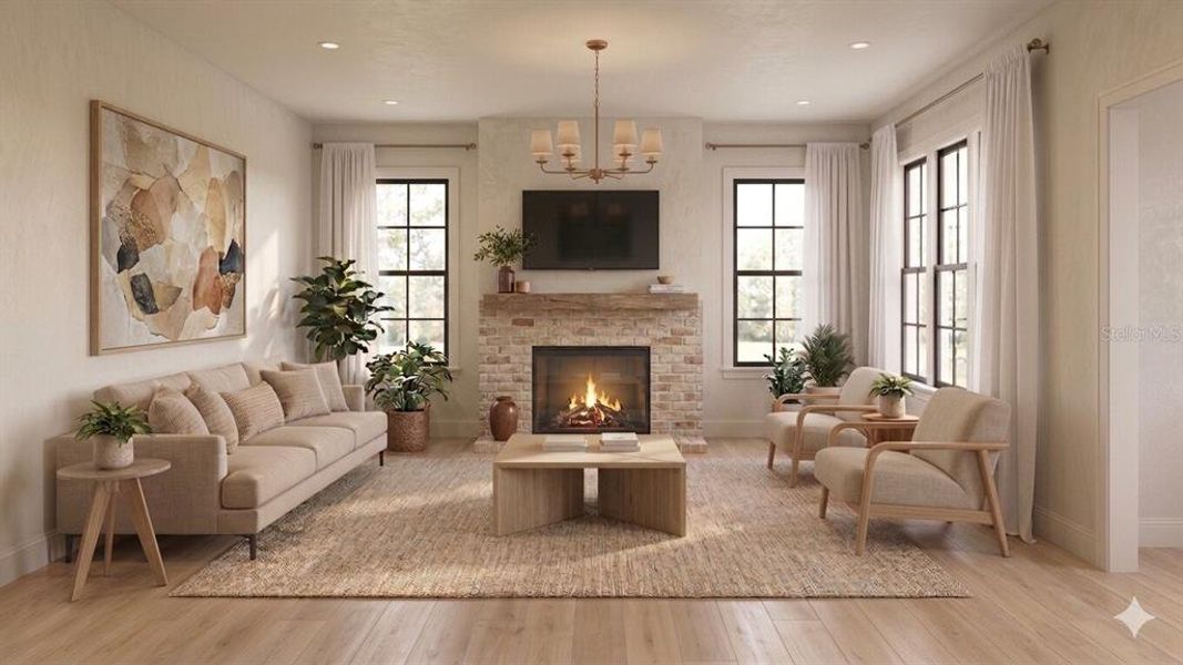 Furnished interior view inside a new home in , Sanford (Image 3).