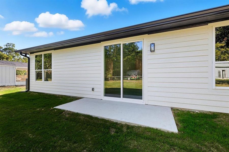 Exterior details and patio area of a home in , Whitesboro (Image 3). Exterior details and patio area of a home in , Whitesboro (Image 3).