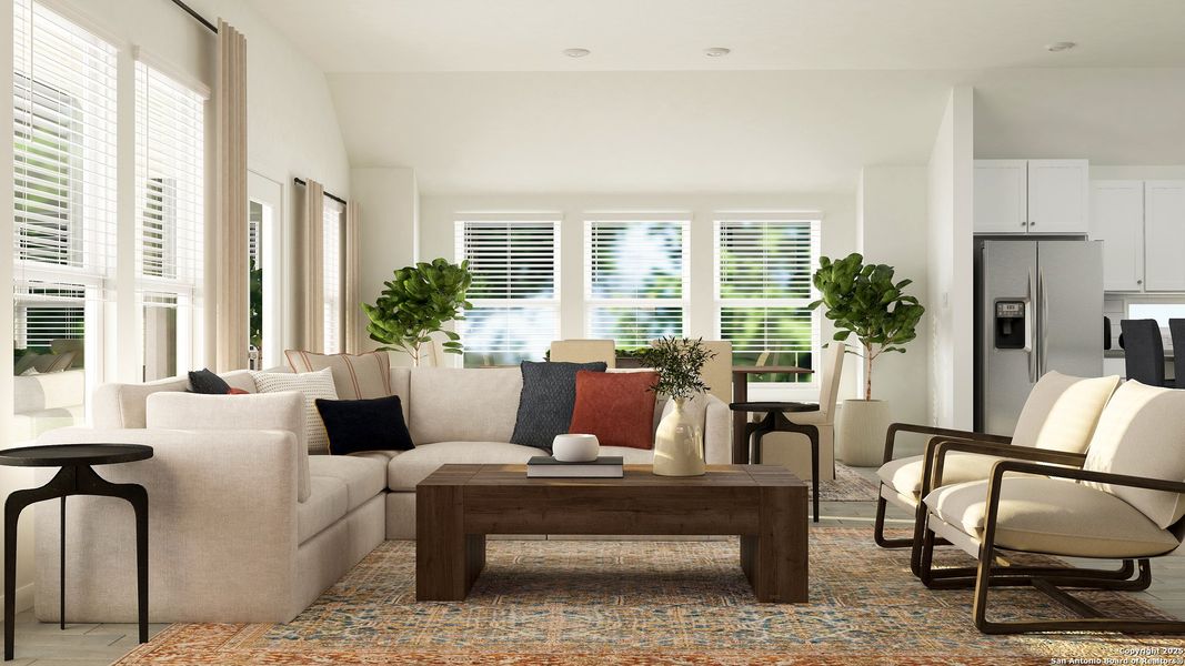 Furnished interior view inside a new home in Navarro Ranch: Brookstone II and Woodbridge Collection, Seguin (Image 11). Furnished interior view inside a new home in Navarro Ranch: Brookstone II and Woodbridge Collection, Seguin (Image 11).