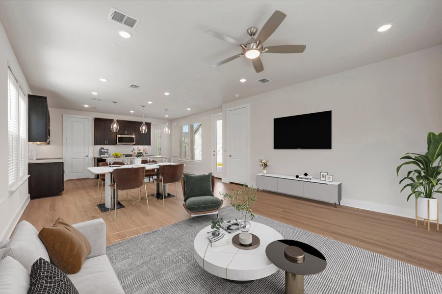 Furnished interior view inside a new home in Union Park, Little Elm (Image 5).