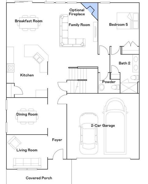 Builder Floorplan - Main Level