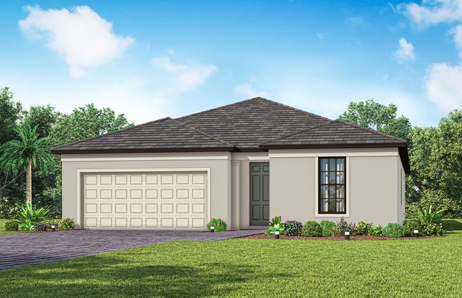 Representative exterior photo of a completed home built from the Palmary by Del Webb in Del Webb Naples, Ave Maria, FL (Image 25).