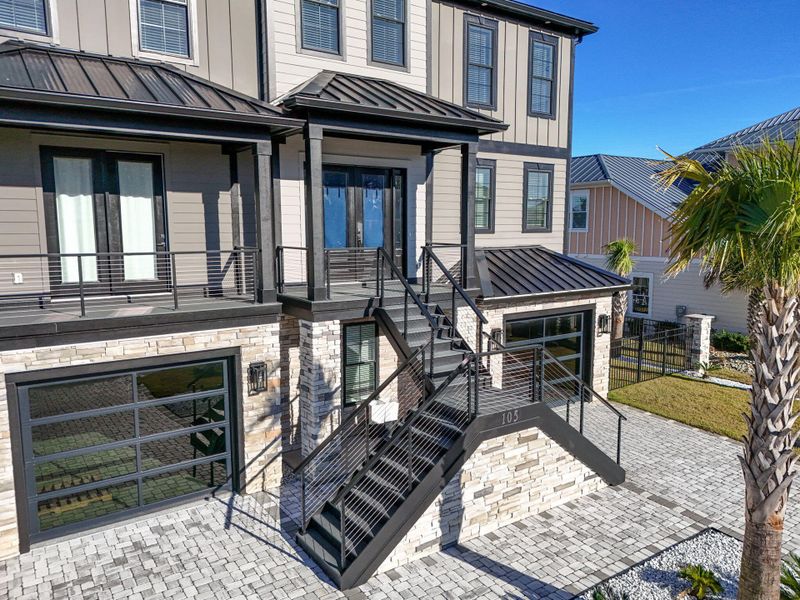Exterior details and patio area of a home in , Little River (Image 31).