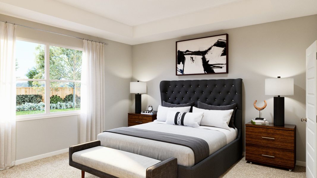 Representative furnished interior of a home built from the The Salerno by Legend Homes in Granger Pines, Conroe (Image 13).