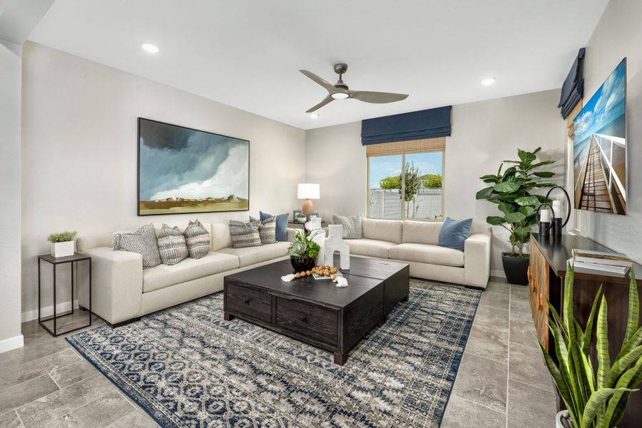 Great Room | Verna | Valencia at Citrus Park | New Homes in Goodyear, AZ | Landsea Homes