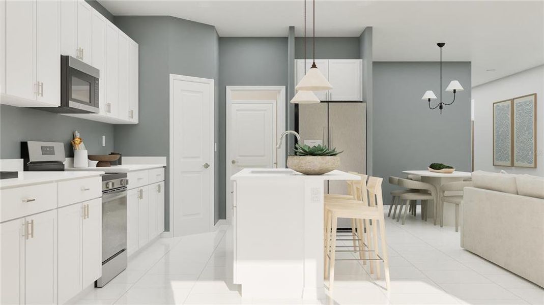 Furnished interior view inside a new home in Island Lakes at Coco Bay, Englewood (Image 4).