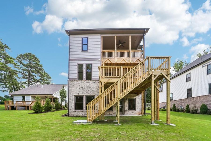 Exterior details and patio area of a home in , Marietta (Image 32).