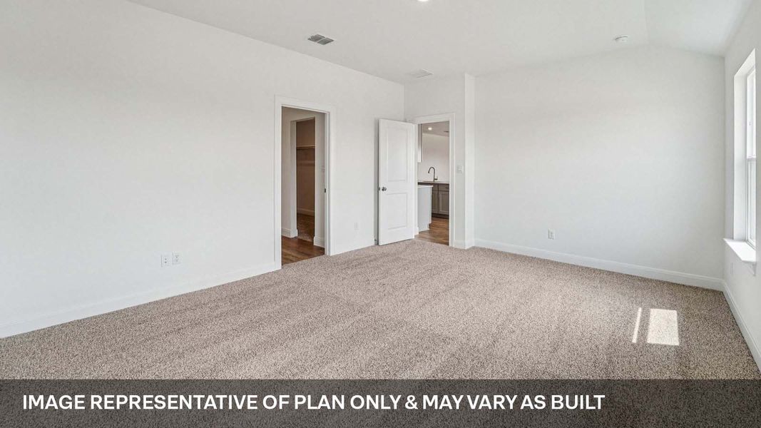 Representative unfurnished interior of a home built from the The Courtland by D.R. Horton in Railhead, Cedar Creek (Image 28).