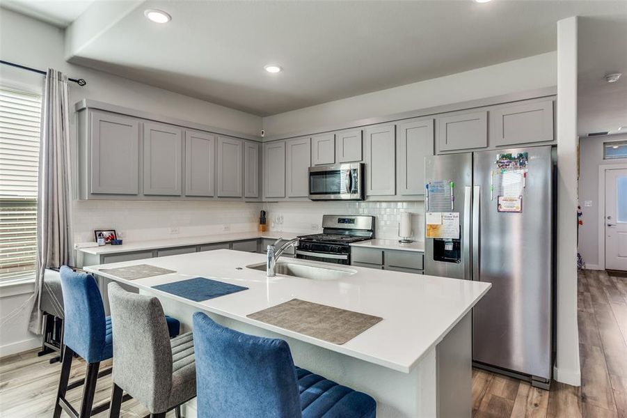 Updated kitchen with lots of storage and counterspace