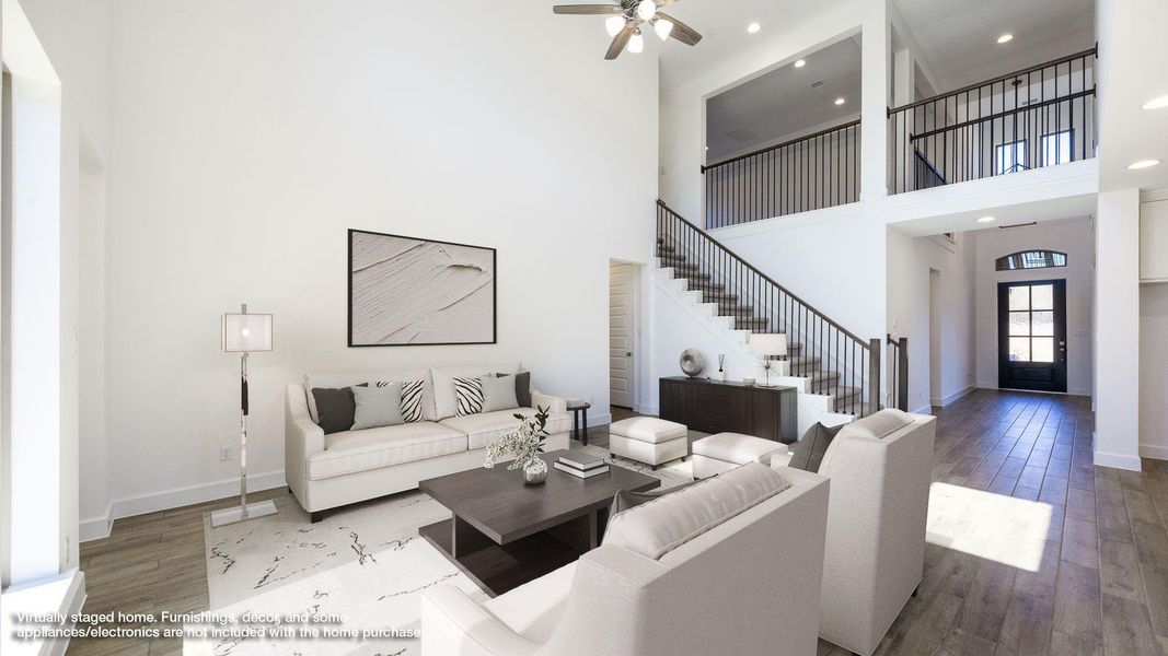 Furnished interior view inside a new home in Parmer Ranch 50', Georgetown (Image 9).