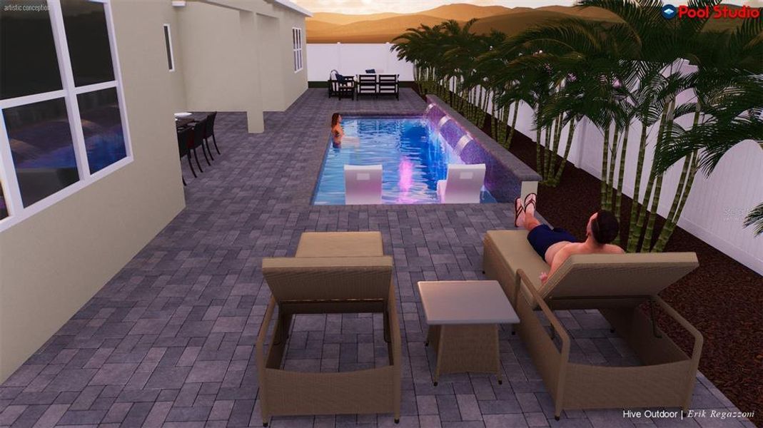 Exterior details and patio area of a home in City of Tampa, Tampa (Image 2).