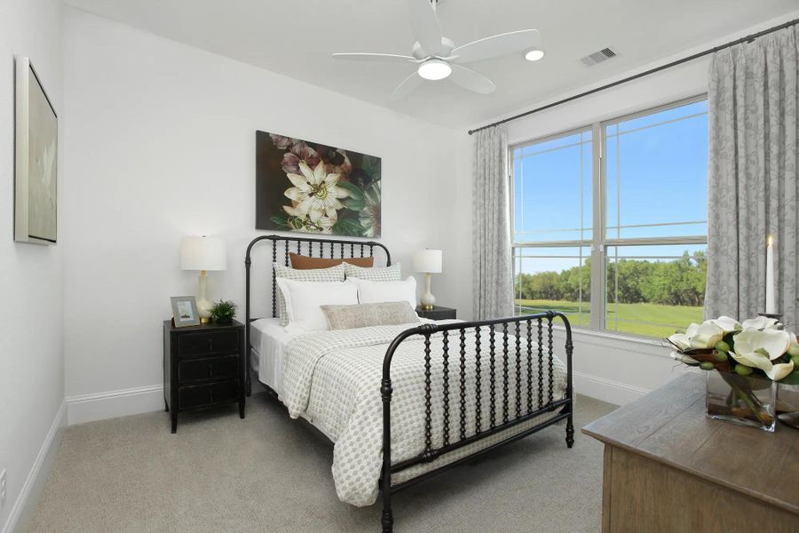 Representative furnished interior of a home built from the Overlook by Drees Custom Homes in The Highlands - 75', Porter (Image 19).