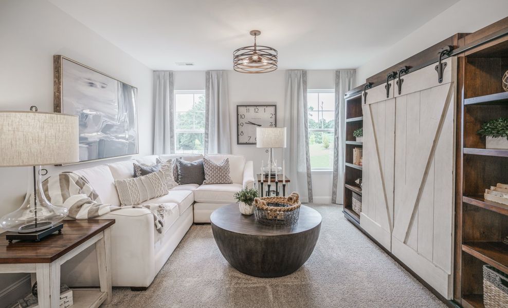 Representative furnished interior of a home built from the The Kensington A by Cothran Homes in Reidville Town Center, Reidville (Image 30).
