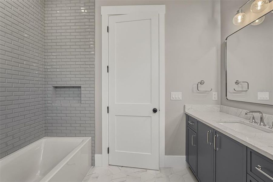 Furnished interior view inside a new home in , St. Petersburg (Image 36).