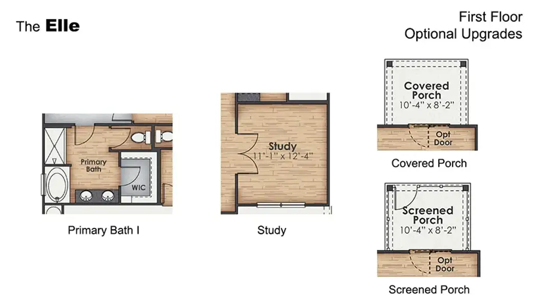 2D floor plan layout for the Elle by D.R. Horton in Brookside, Richlands, NC (Image 5).