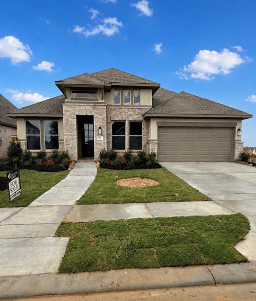 Front exterior of a new home in Jubilee, Hockley, TX, highlighting curb appeal (Image 2). Front exterior of a new home in Jubilee, Hockley, TX, highlighting curb appeal (Image 2).
