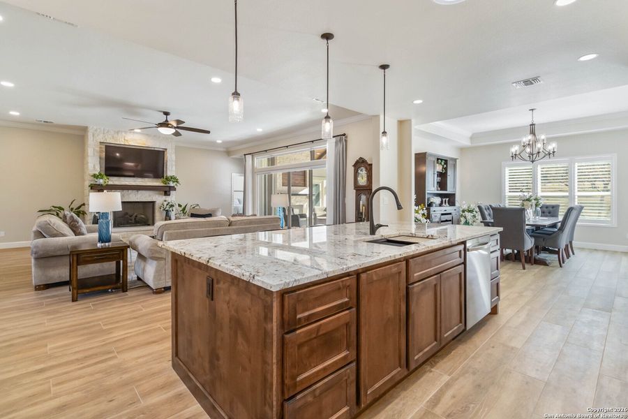 Furnished interior view inside a new home in , Boerne (Image 35).