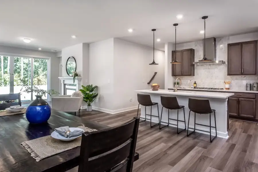 Furnished interior view inside a new home in The Townes at Willow Park, Cary (Image 3).