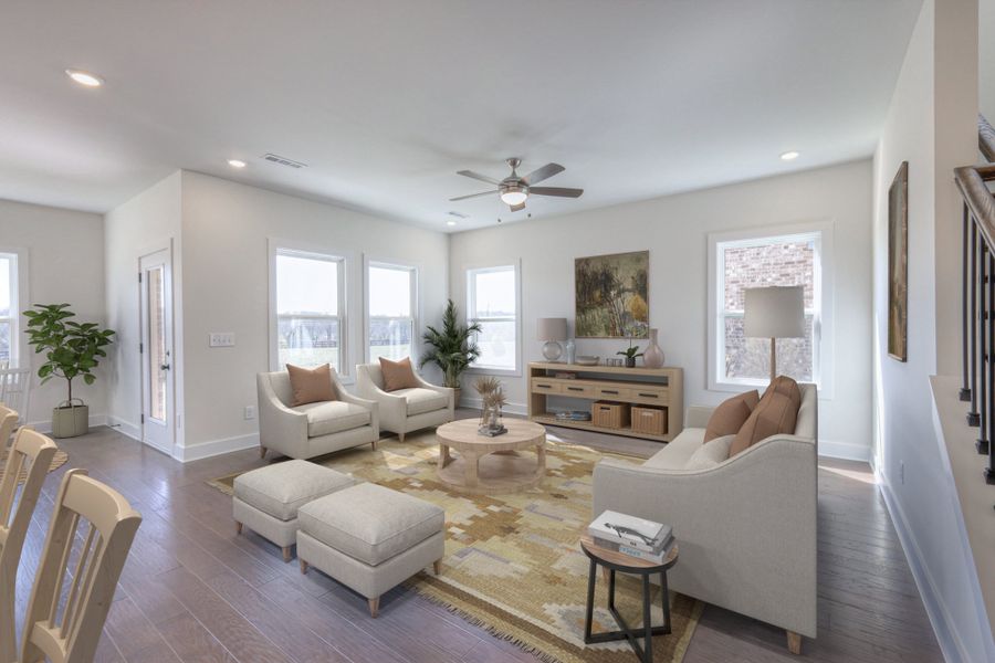 Representative furnished interior of a home built from the The Heartland by Goodall Homes in Heritage Creek, Nashville (Image 8).