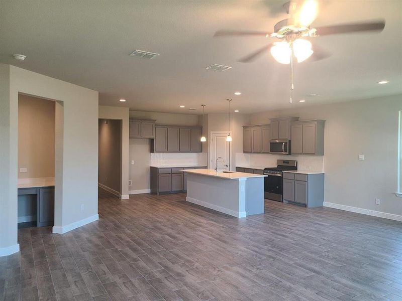 Dining and Living facing Kitchen