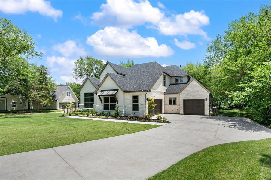 Front exterior of a new home in , Keller, TX, highlighting curb appeal (Image 24).