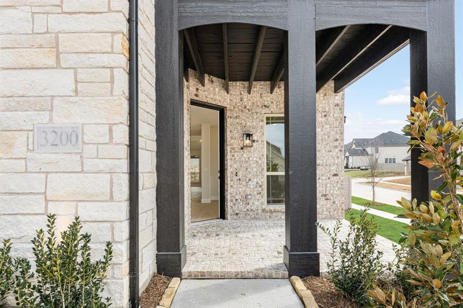 Exterior details and patio area of a home in Painted Tree, McKinney (Image 4). Exterior details and patio area of a home in Painted Tree, McKinney (Image 4).