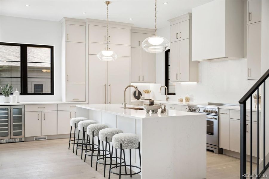 Furnished interior view inside a new home in , Denver (Image 35).