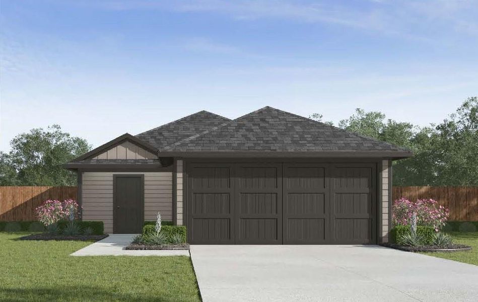 Front exterior of a new home in , China, TX, highlighting curb appeal (Image 1). Front exterior of a new home in , China, TX, highlighting curb appeal (Image 1).