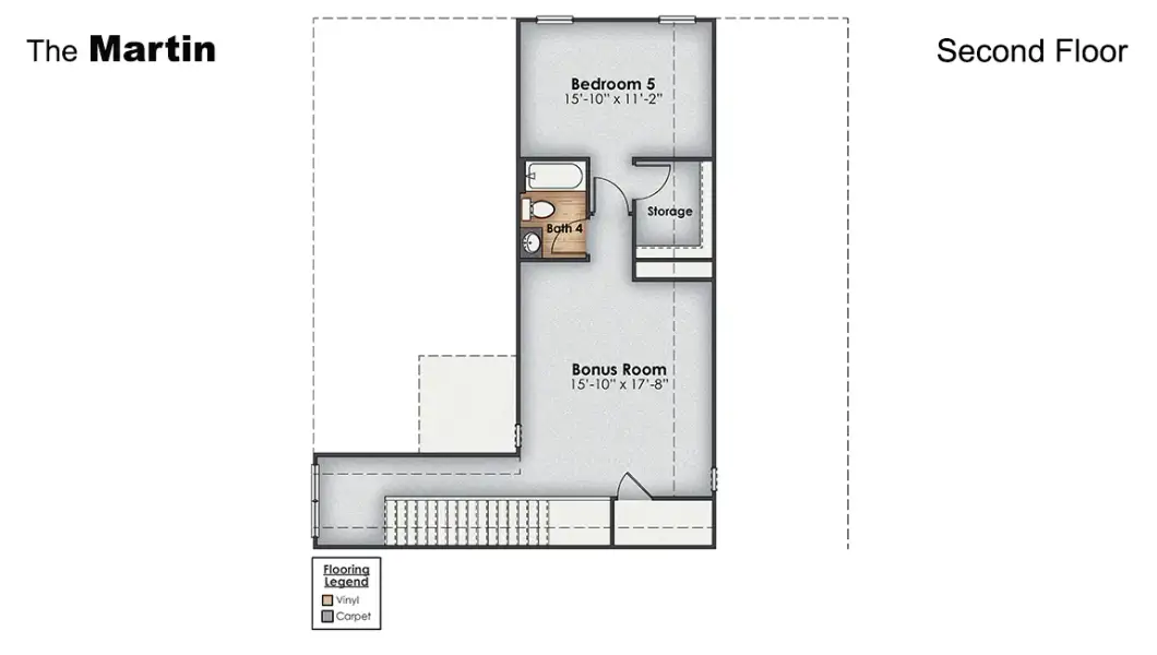 2D floor plan layout of this home in Merchant Point, Jacksonville, NC (Image 4).