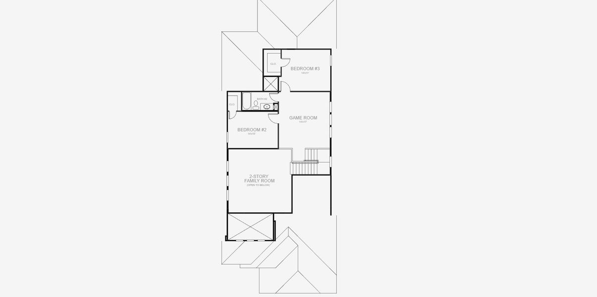 2D floor plan layout for the 2332W by Perry Homes in Wildtree, Montgomery, TX (Image 5).