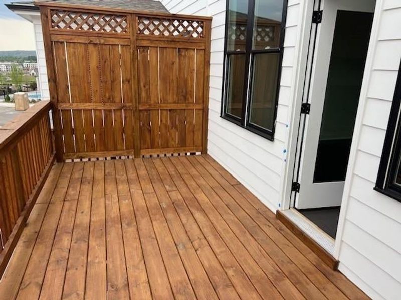View of deck off of Family Room