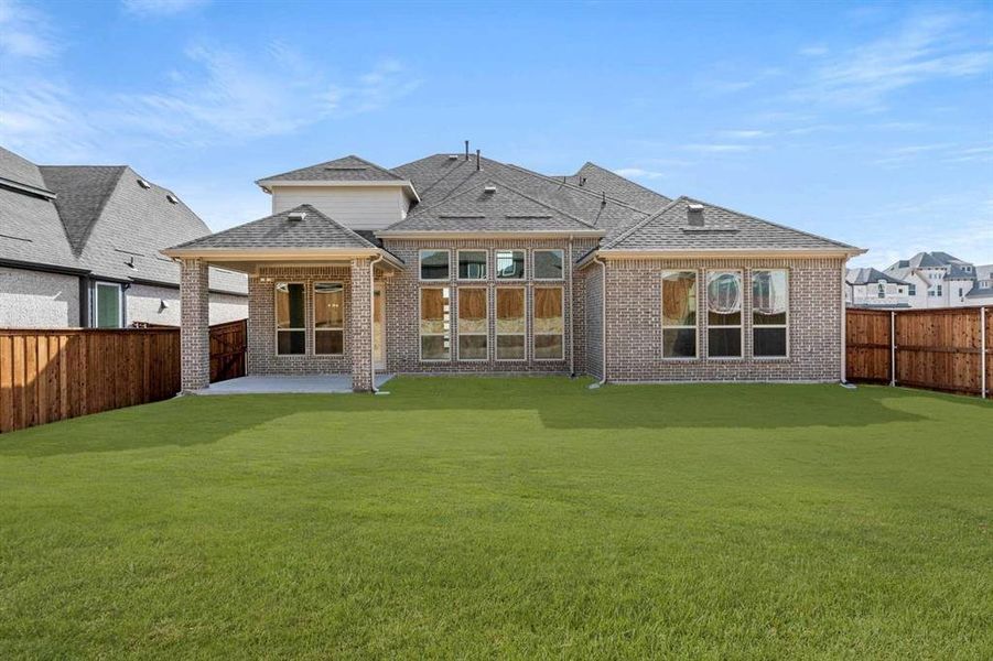 Exterior details and patio area of a home in Wellspring Estates, Celina (Image 25). Exterior details and patio area of a home in Wellspring Estates, Celina (Image 25).