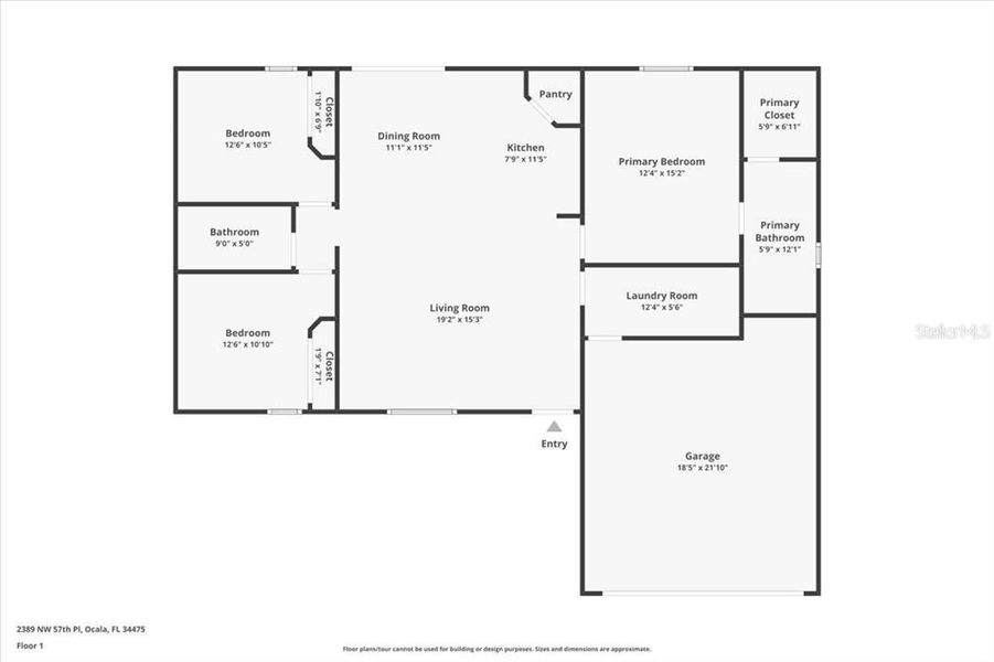 2D floor plan layout of this home in , Ocala, FL (Image 5).