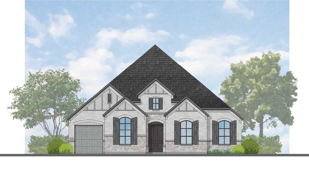 Representative rendering of the exterior for the 233 Plan by Highland Homes (Image 3).