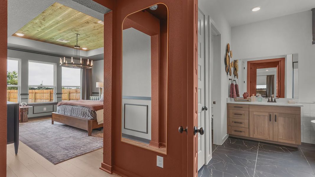 Representative furnished interior of a home built from the Madison by Chesmar Homes in Nolina, Georgetown (Image 18).