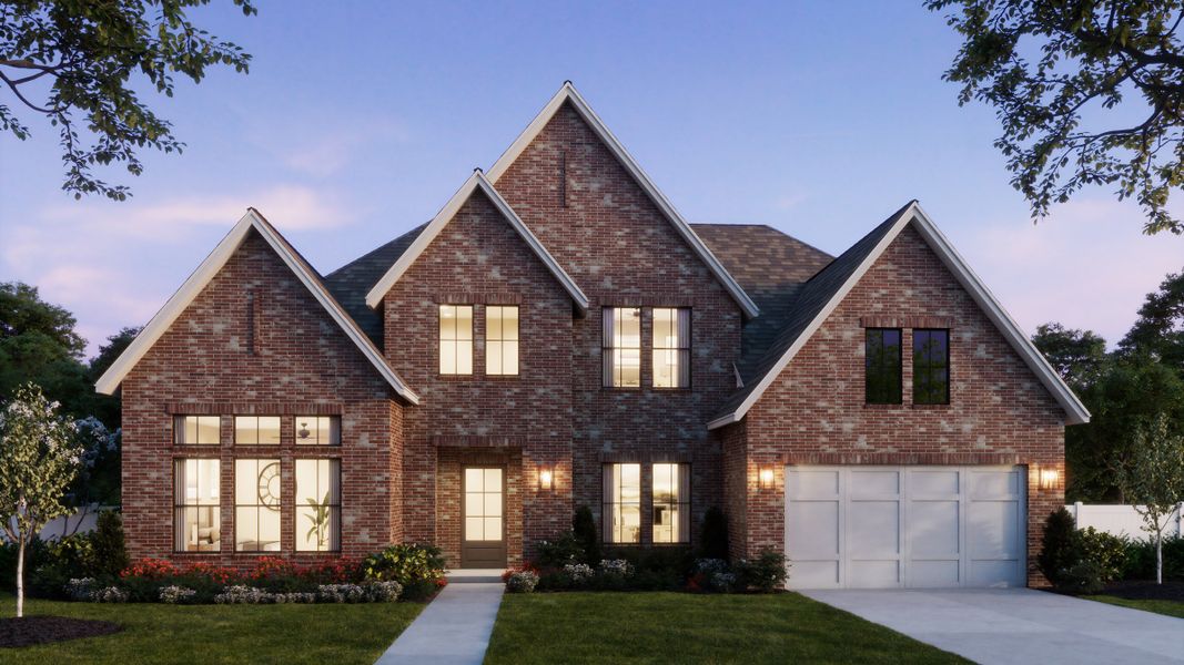 Representative exterior photo of a completed home built from the Everly III by Southgate Homes in Prosper Ridge, Prosper, TX (Image 2). Representative exterior photo of a completed home built from the Everly III by Southgate Homes in Prosper Ridge, Prosper, TX (Image 2).