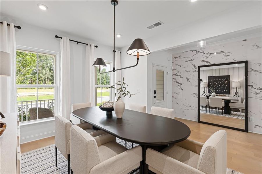 Furnished interior view inside a new home in Traditions of Braselton, Jefferson (Image 7).