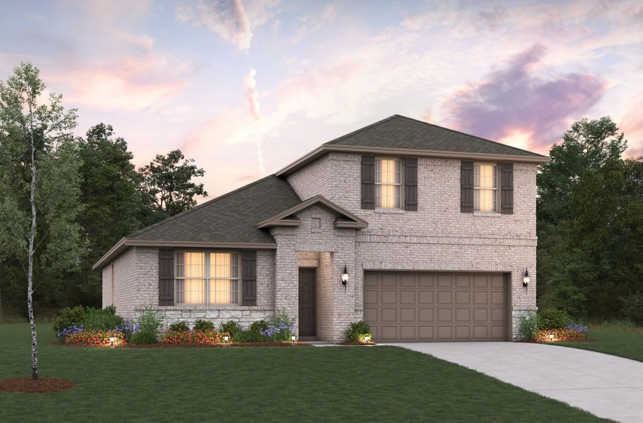 Representative exterior photo of a completed home built from the Berkshire by Beazer Homes in The Villages of Hurricane Creek, Anna, TX (Image 2).