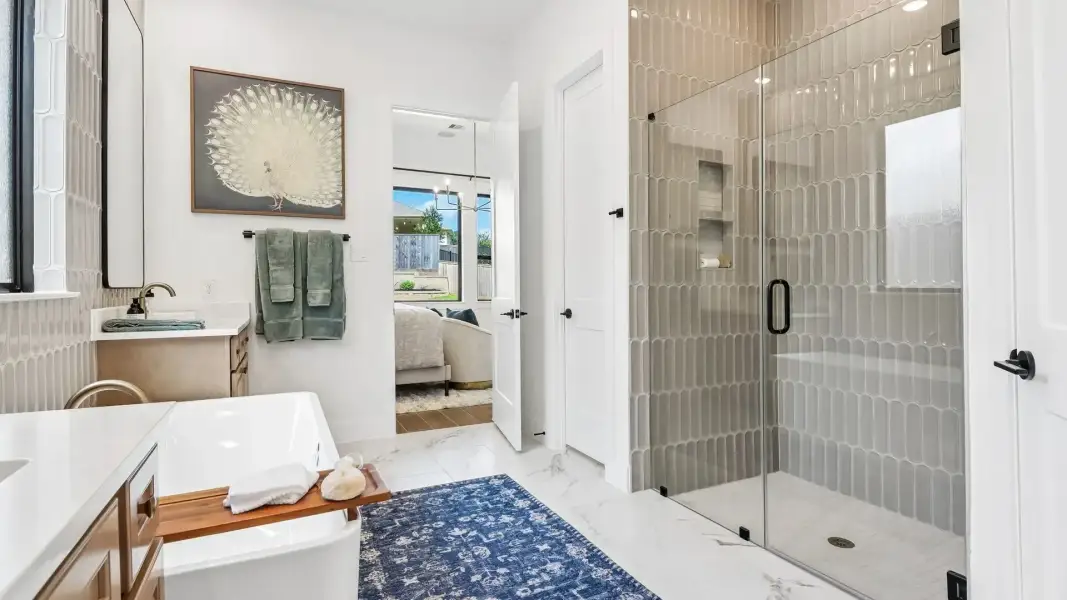 Representative furnished interior of a home built from the Lauren by Chesmar Homes in Audubon, Magnolia (Image 29).