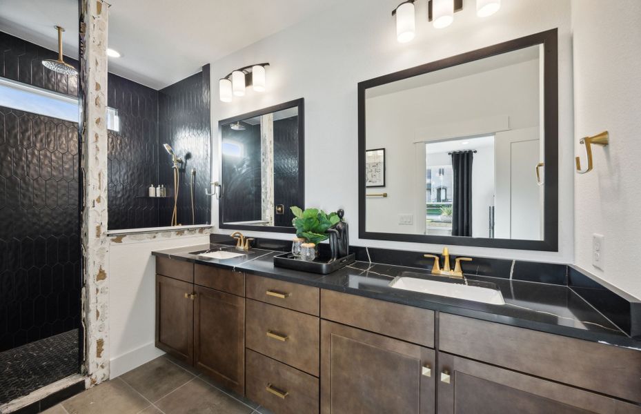 Owner's bath with double vanity