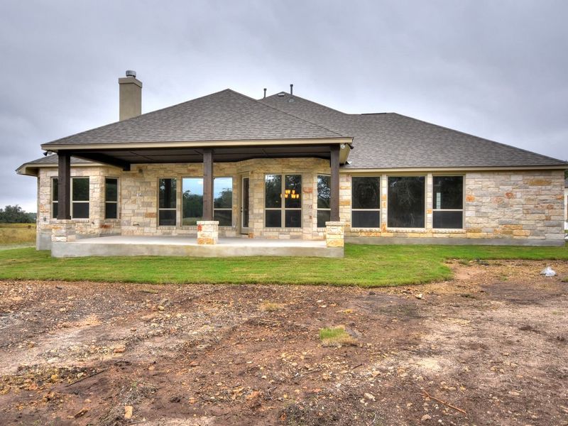 Representative exterior details of a home built from the Madera II by Giddens Homes in Scofield Farms Estates, Georgetown (Image 108).