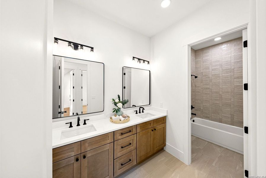 Furnished interior view inside a new home in , Boerne (Image 35).