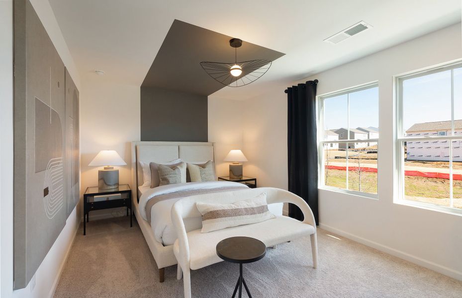 Furnished interior view inside a new home in Highlands of Carter's Station, Columbia (Image 8). Furnished interior view inside a new home in Highlands of Carter's Station, Columbia (Image 8).