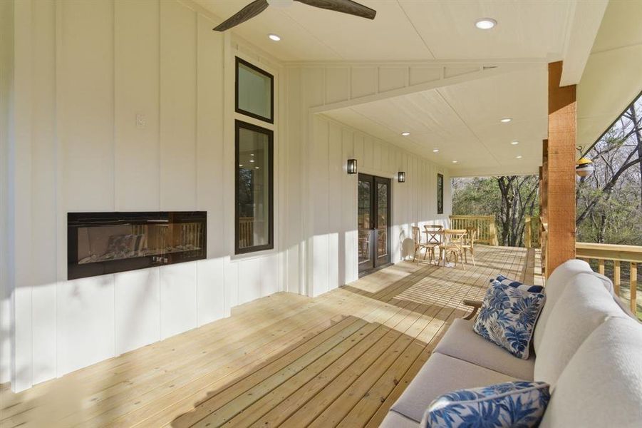 Exterior details and patio area of a home in , Denison (Image 26).