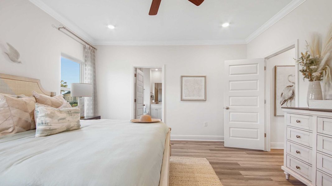 Furnished interior view inside a new home in Caballeros Estates At Hombre, Panama City Beach (Image 21).