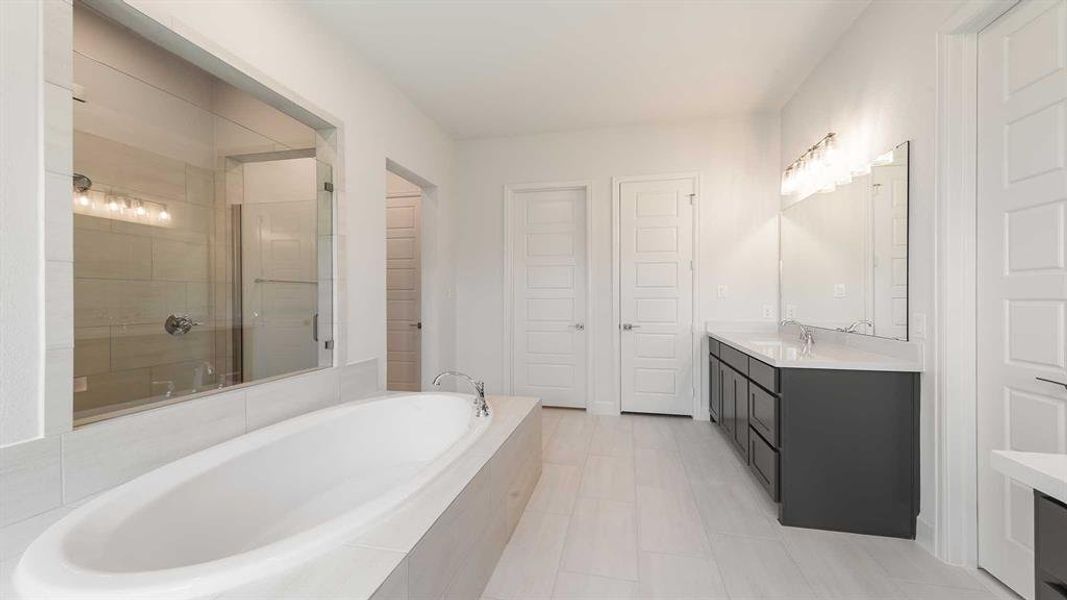 Furnished interior view inside a new home in Talon Hills 60'/70', Fort Worth (Image 7).