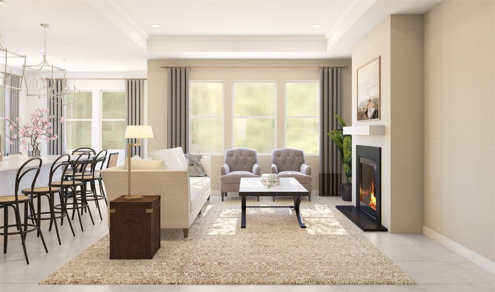 Bright and open great room (*Artist rendering used for illustration purposes only.) Bright and open great room (*Artist rendering used for illustration purposes only.)