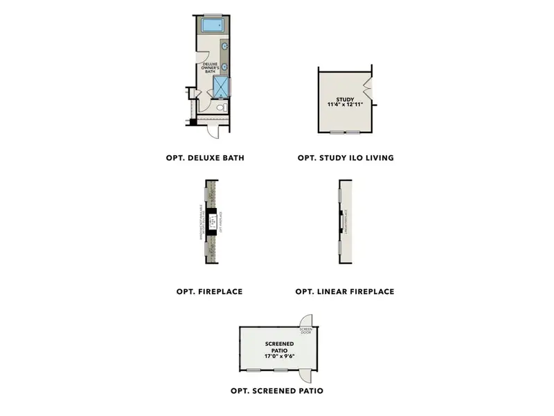2D floor plan layout for the The Glenwood D by Davidson Homes LLC in Kelly Preserve, Loganville, GA (Image 4).