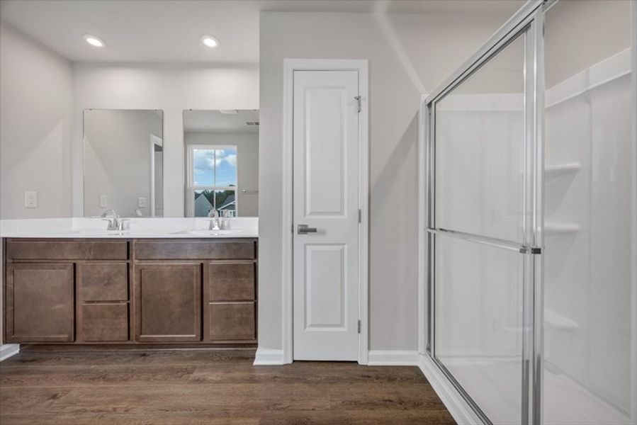 Furnished interior view inside a new home in Cameron Ridge 2-Story, Columbia (Image 8). Furnished interior view inside a new home in Cameron Ridge 2-Story, Columbia (Image 8).