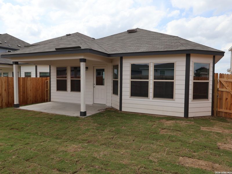 Exterior details and patio area of a home in Meadows at Clear Springs, New Braunfels (Image 23).